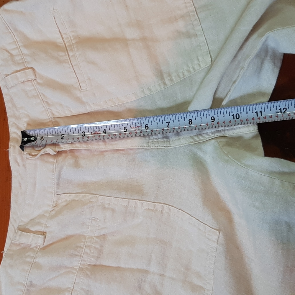 So Blue Sigrid Olsen 100% Linen Cropped Pants. - image 5